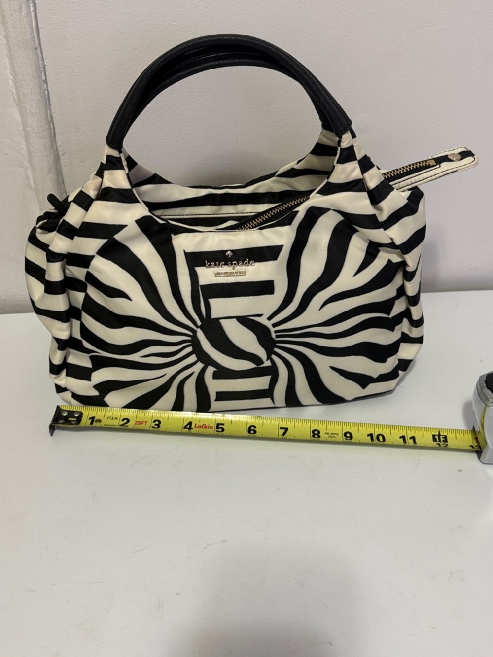 kate spade Black and White Zebra Print Shoulder Bag